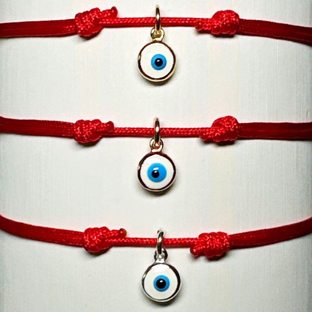 GOLD EVIL EYE CORD BRACELET-Luck Strings