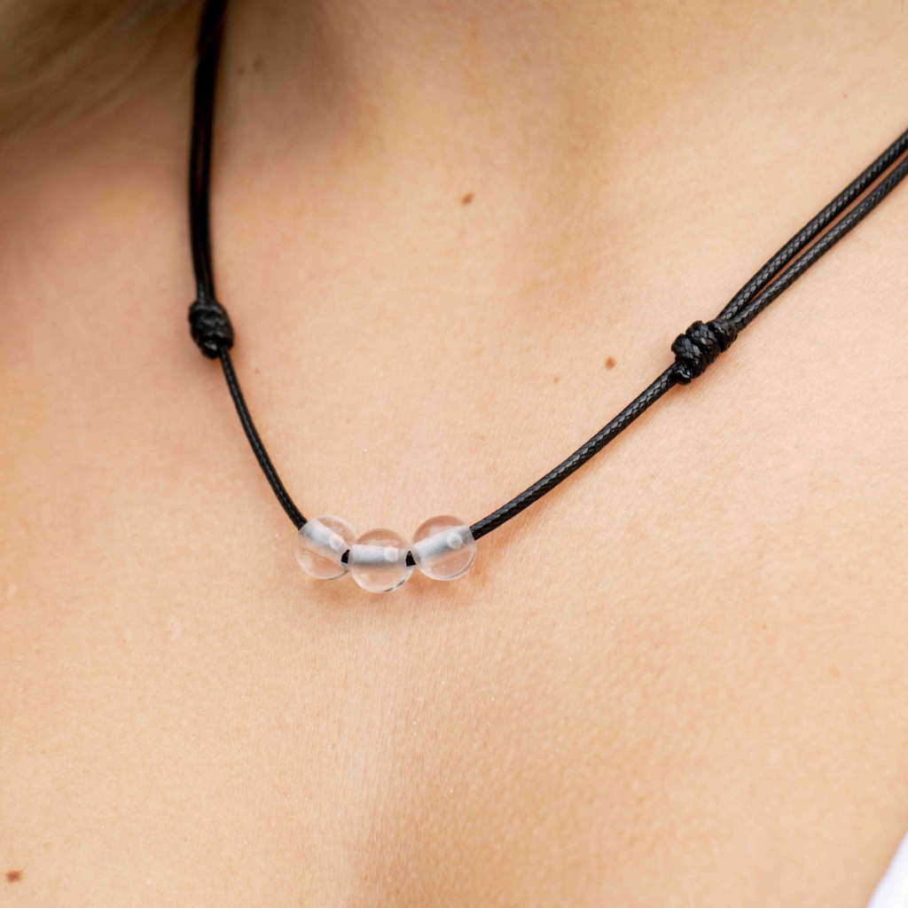 Crystal Quartz Beaded Choker Necklace