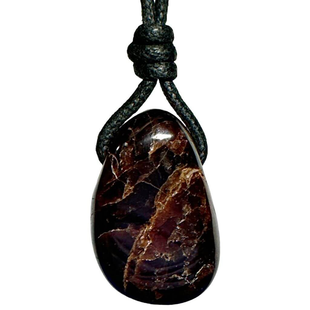 garnet pendant necklace - Luck Strings