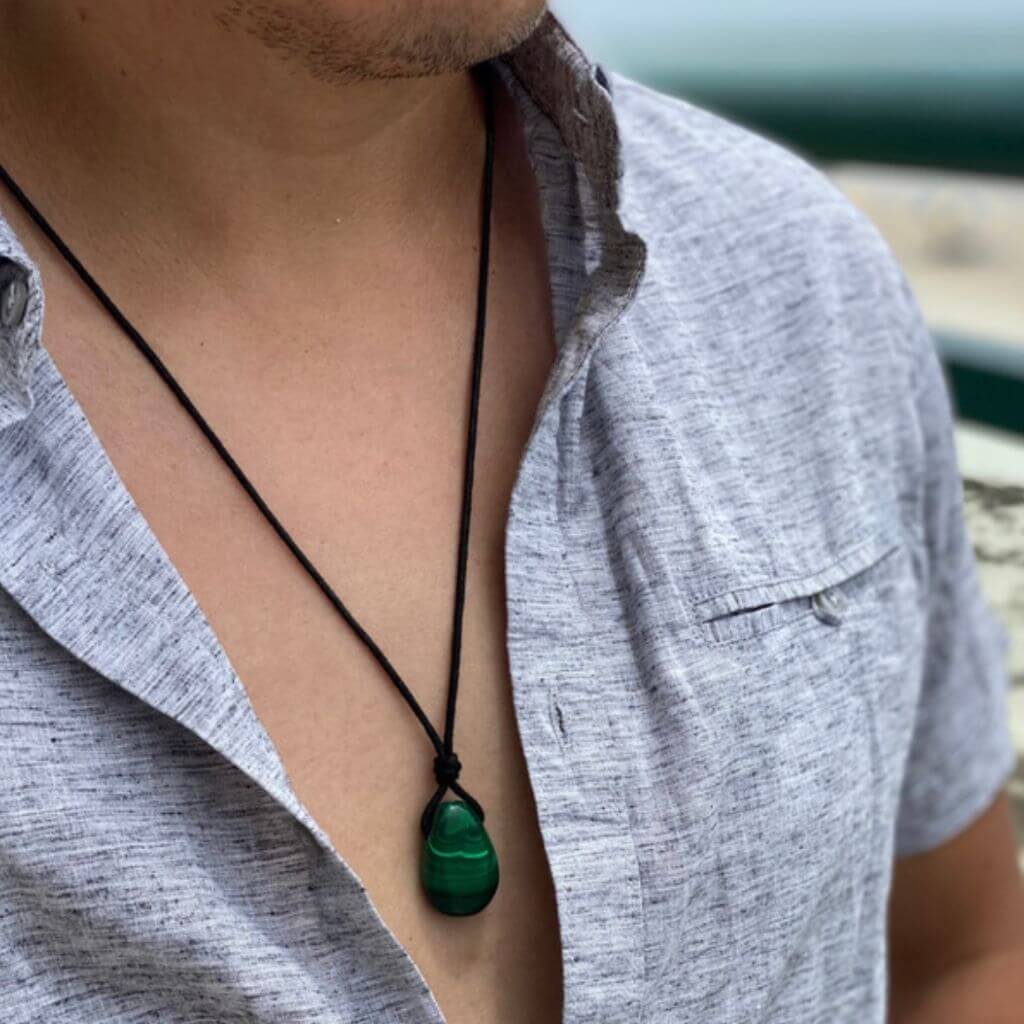 Luck Strings Malachite Pendant - Harmonizing Beauty