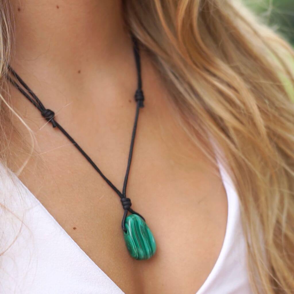 Luck Strings Malachite Pendant - Harmonizing Beauty