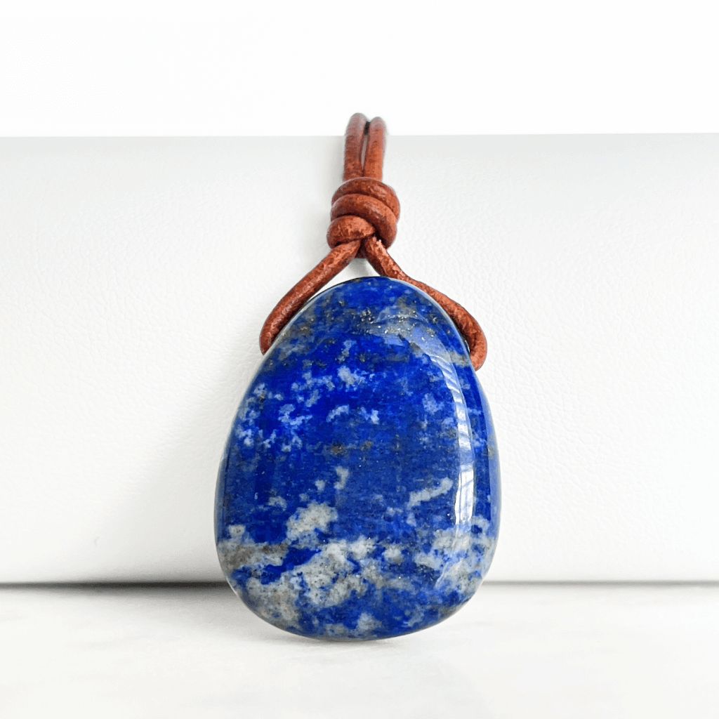 Blue Lapis Lazuli OOAK Gemstone Pendant - Midnight Beauty by Luck Strings.