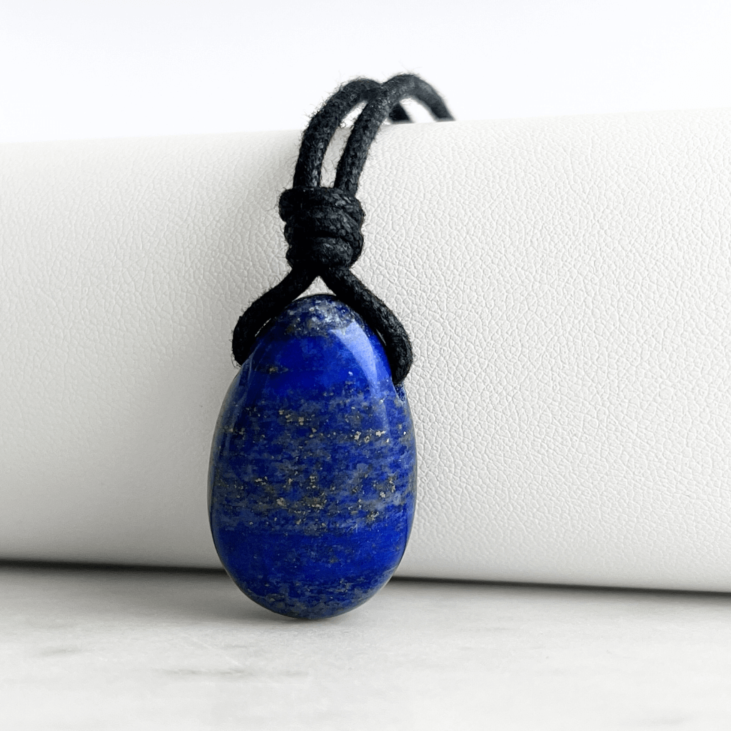 Lapis Lazuli Drop Pendant - Ethereal Beauty by Luck Strings.