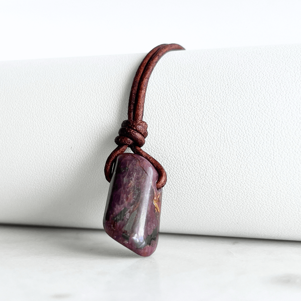 Natural OOAK Ruby Gemstone Pendant - Passionate Love by Luck Strings.