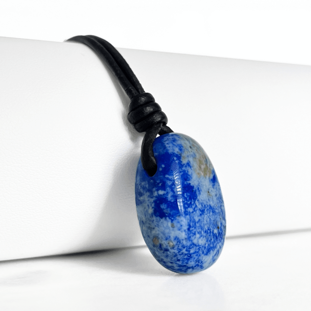 Blue Lapis Lazuli OOAK Gemstone Pendant - Night Sky Serenity by Luck Strings.