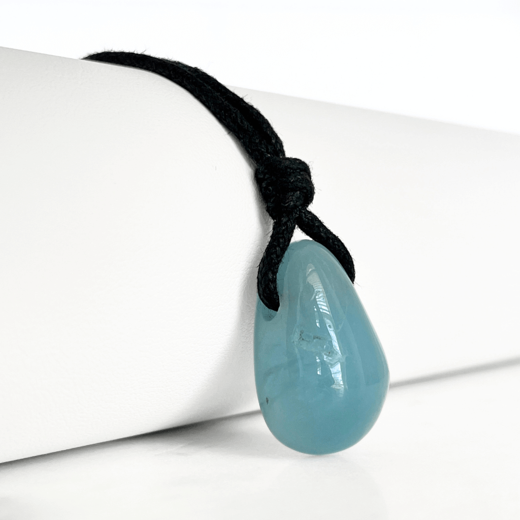 Crystal Clarity Aquamarine Teardrop Pendant