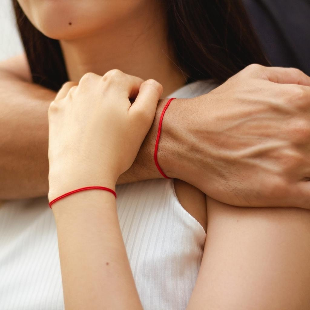 red string cord bracelet adjustable unisex for men or women