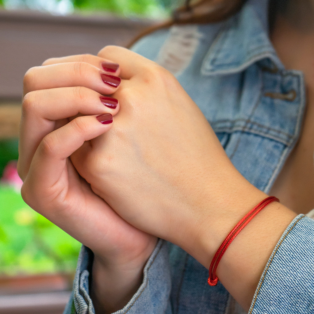 LUCKY RED CORD ADJUSTABLE BRACELET-Luck Strings