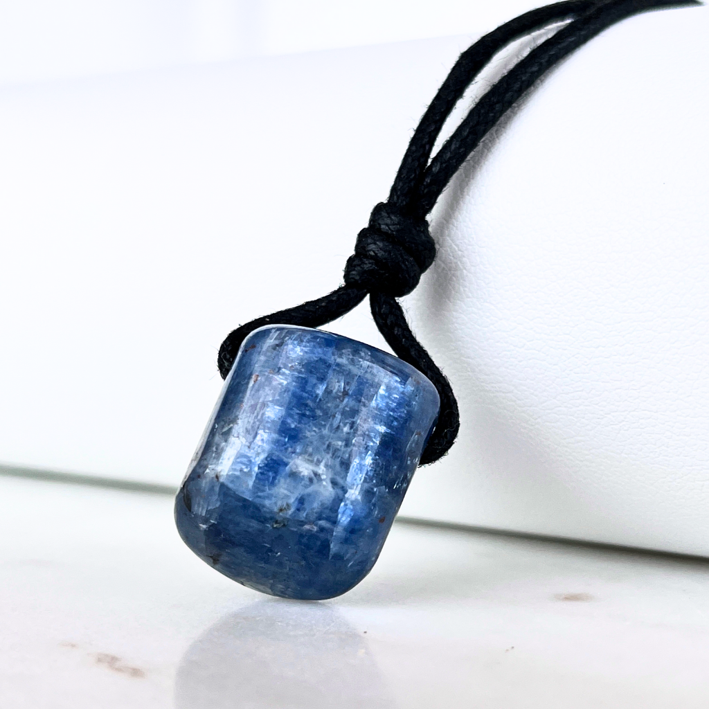 A one-of-a-kind Natural Kyanite pendant showcasing its unique beauty and elegance.