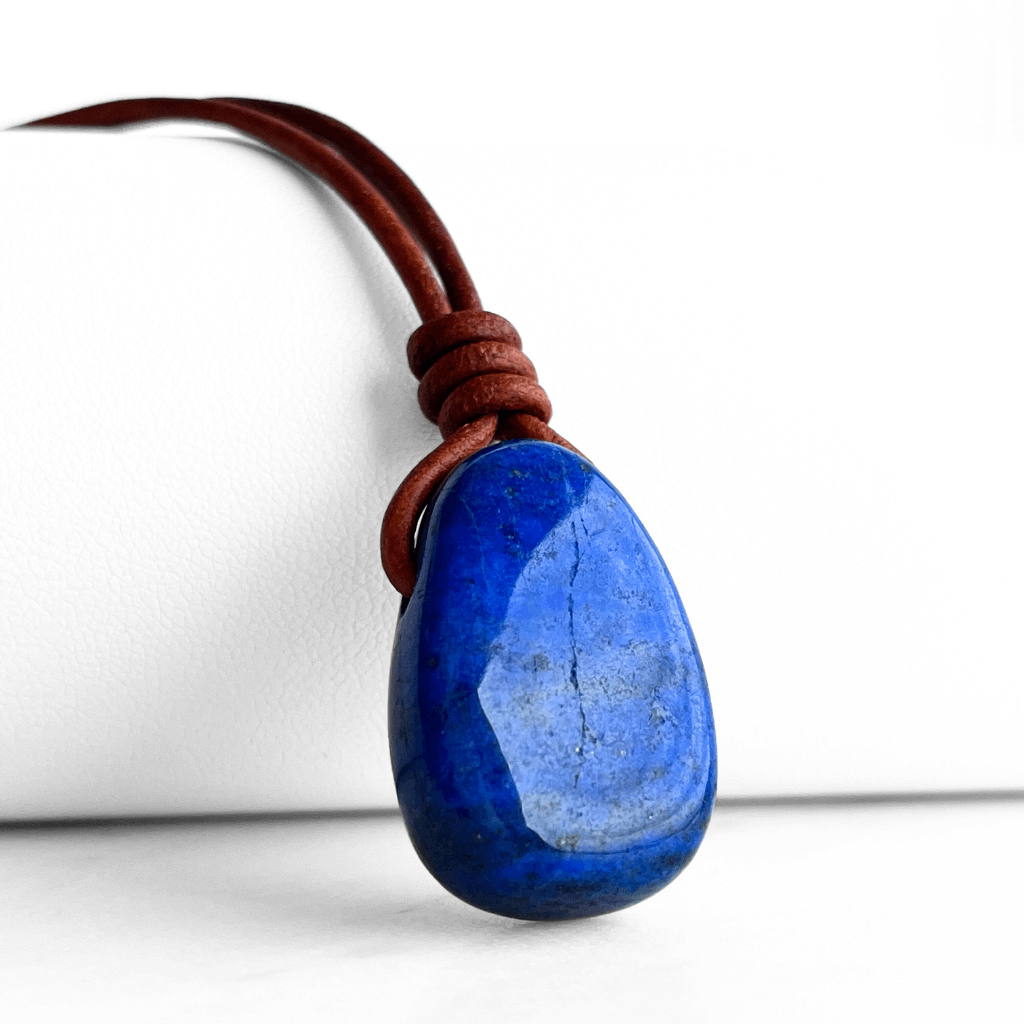 Lapis Lazuli Drop Pendant - Regal Elegance by Luck Strings.