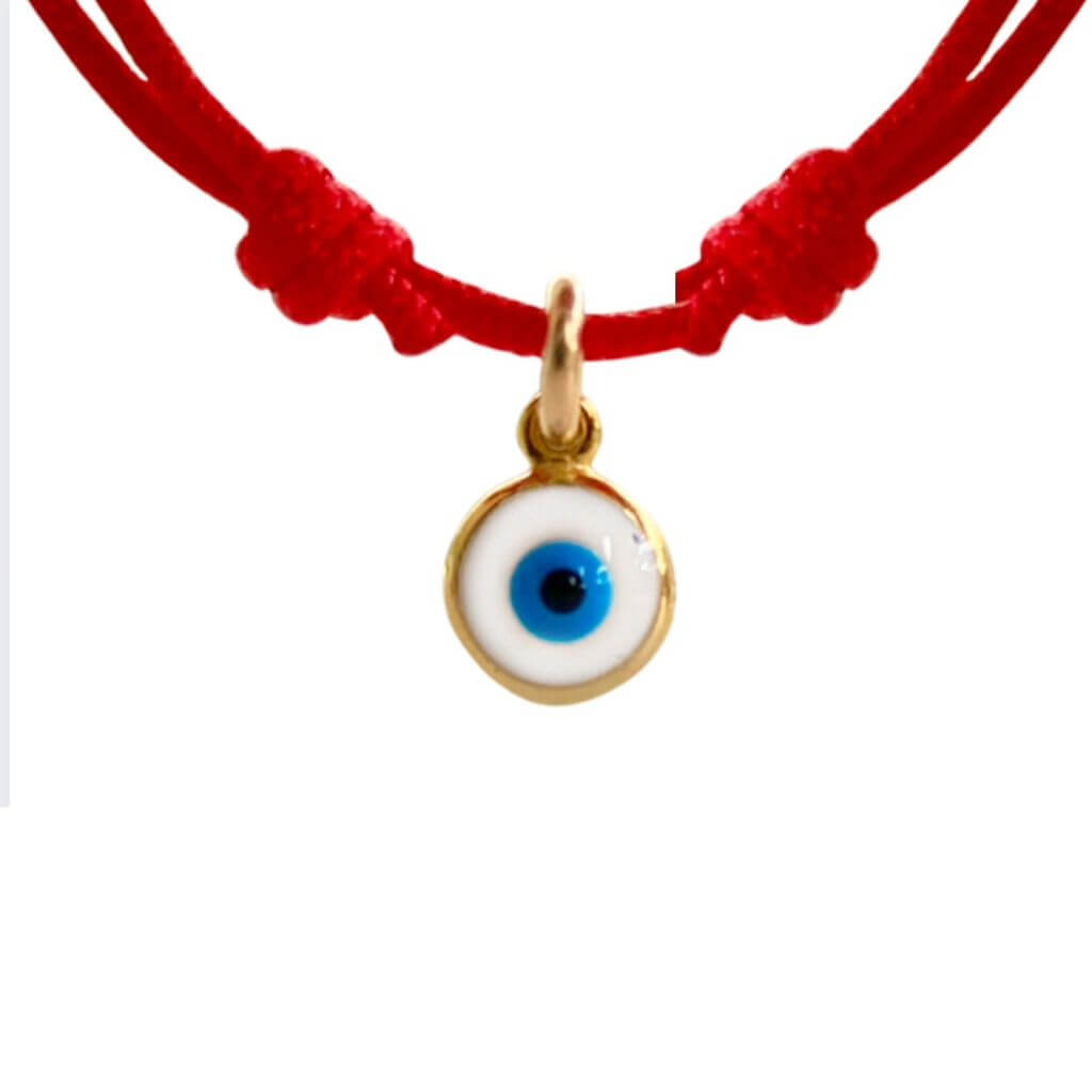 Gold Vermeil Evil Eye Adjustable Cord Bracelet