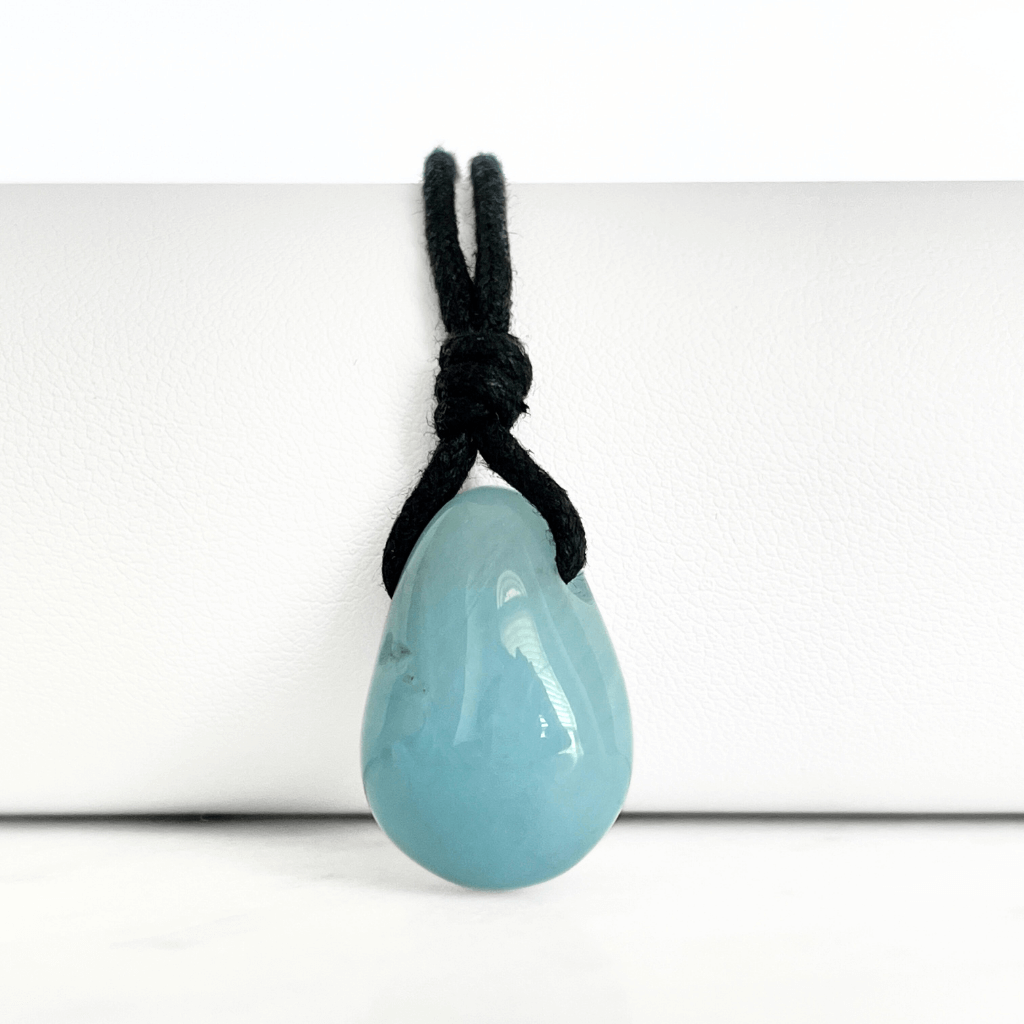 Crystal Clarity Aquamarine Teardrop Pendant