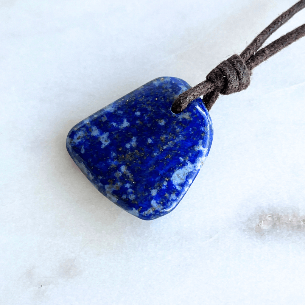 Lapis Lazuli OOAK Gemstone Pendant - Wisdom and Clarity by Luck Strings.