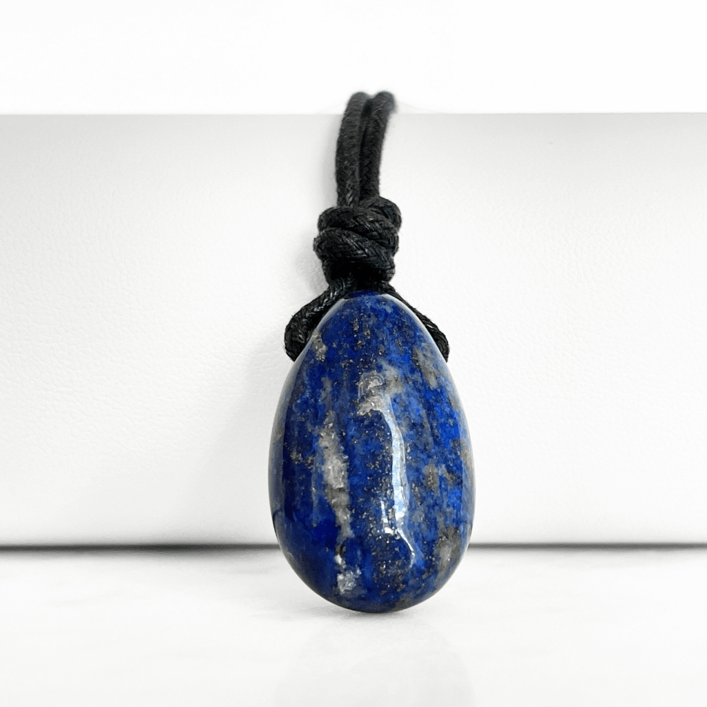 Lapis Lazuli Drop Gemstone Necklace - Celestial Beauty by Luck Strings.