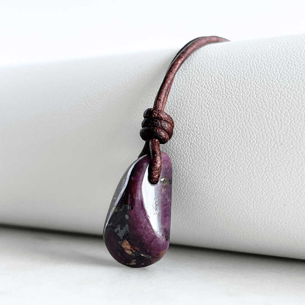 Natural OOAK Ruby Gemstone Pendant - Passionate Love by Luck Strings.