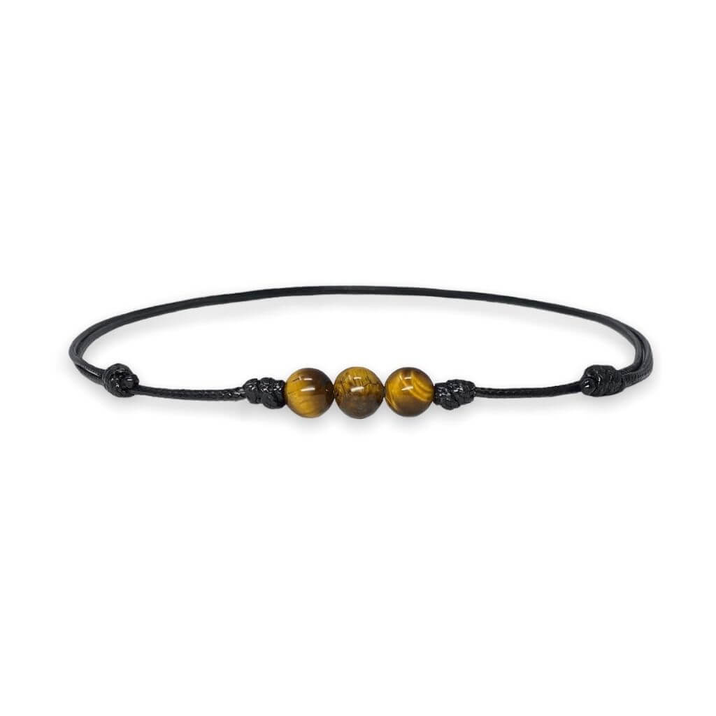 Tiger Eye Choker, with the stone's distinctive golden-brown shimmer accentuating their stylish and confident look - Luck Strings