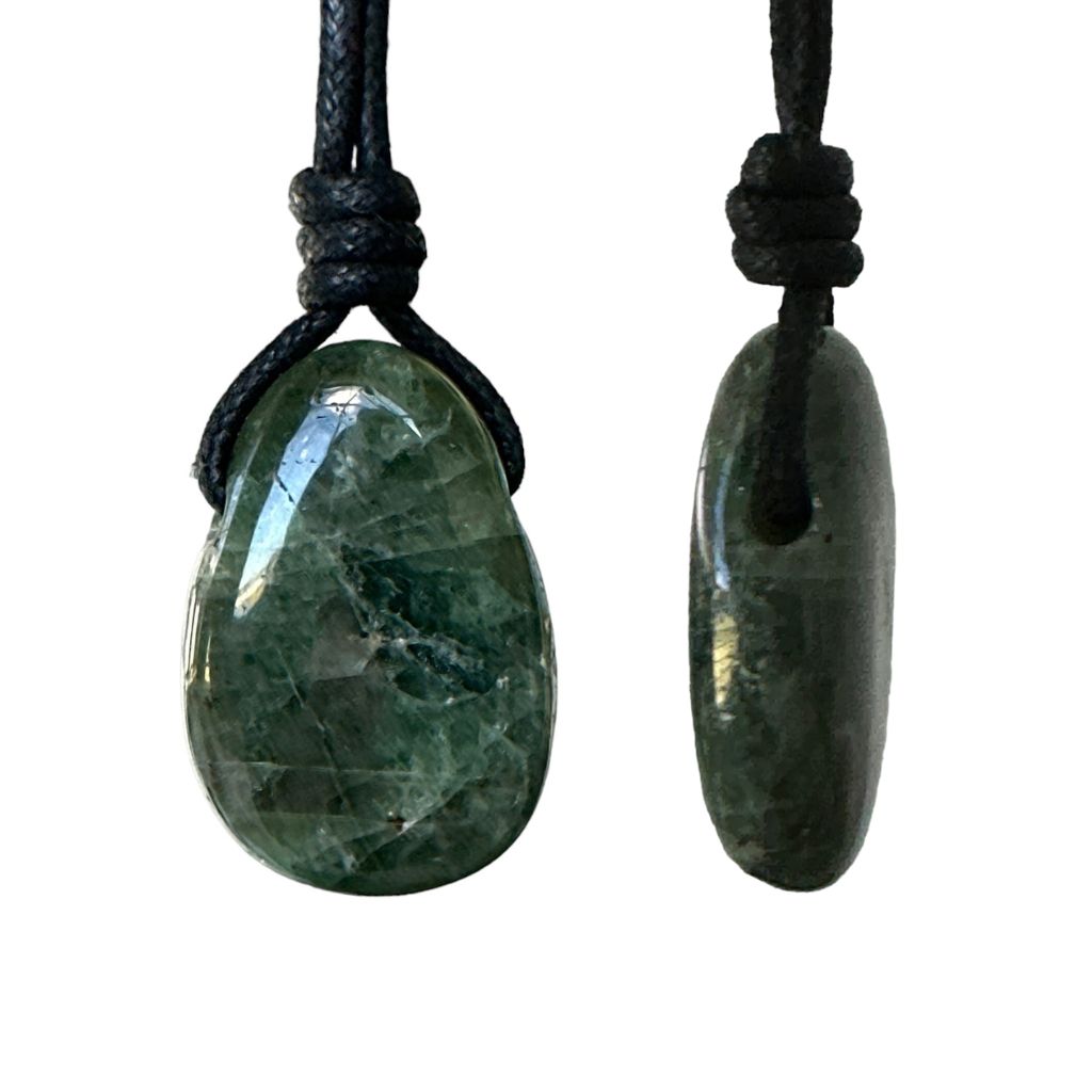 Black Lava Rock Necklace | Natural Strength & Courage - Luck Strings Black Wax Cotton