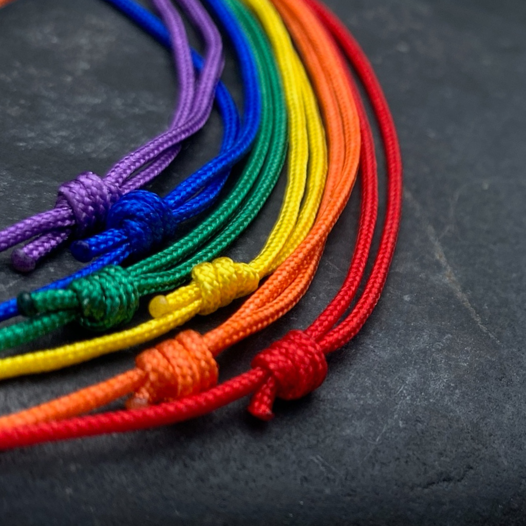 multicolor adjustable nylon cord bracelets