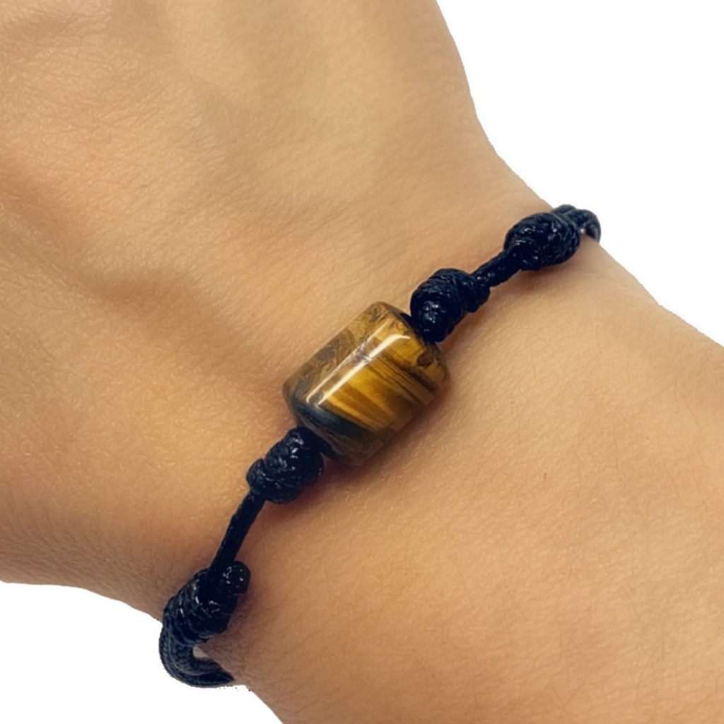 MENS TIGER EYE BRACELET-Luck Strings