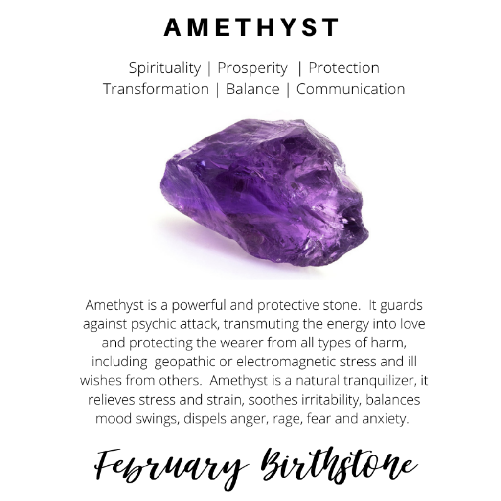 AMETHYST BULLET POINT NECKLACE-Luck Strings