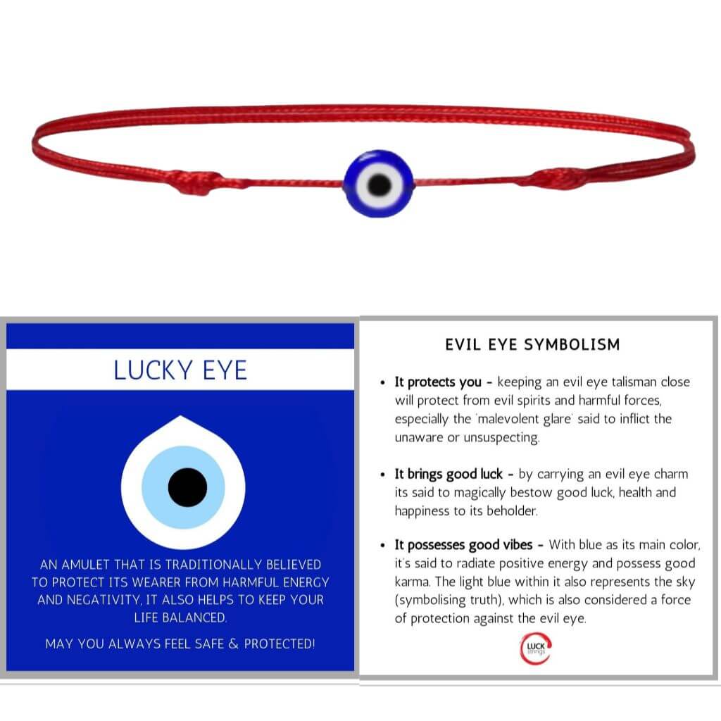 TURKISH EYE CHOKER EVIL EYE CARD-Luck Strings