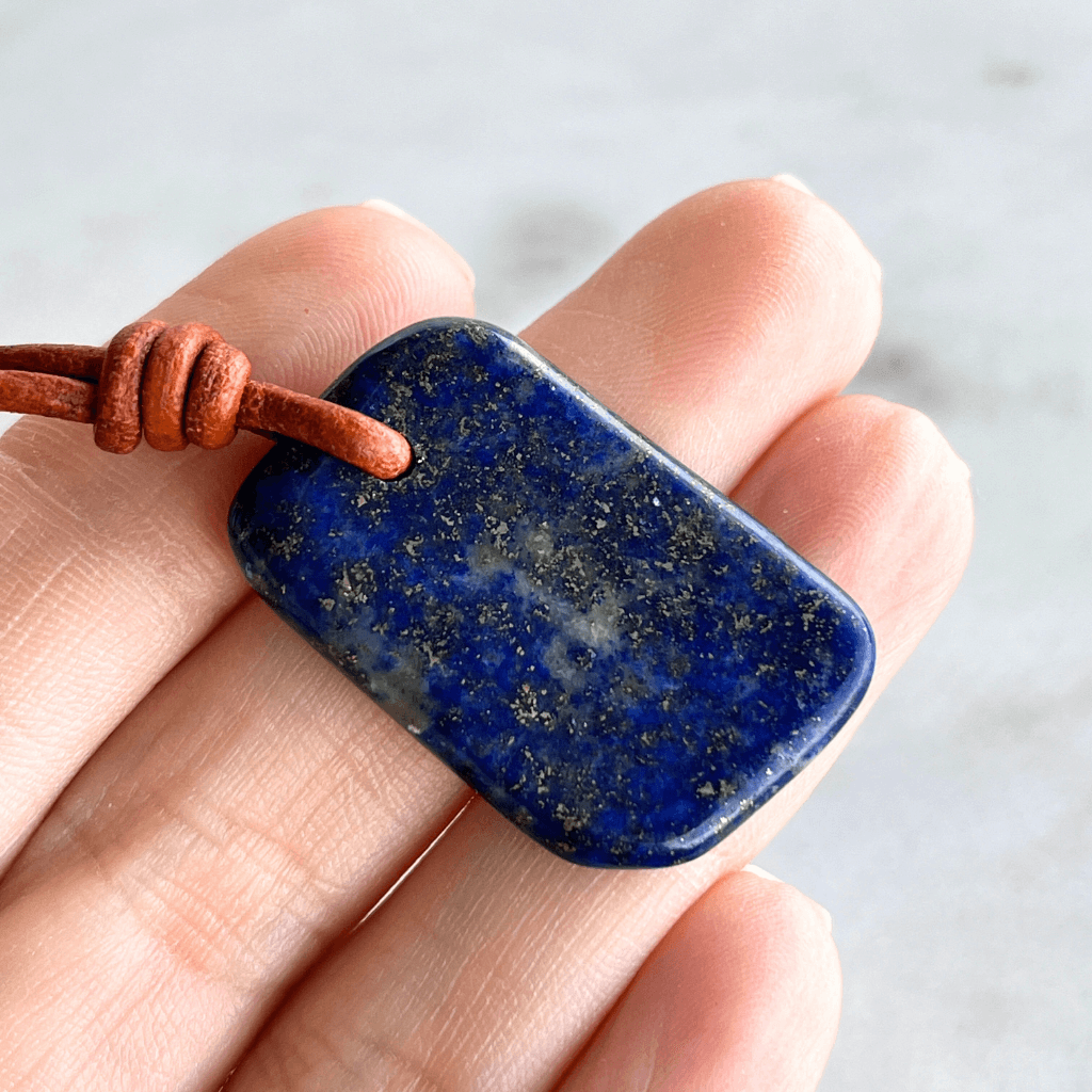 Lapis Lazuli OOAK Gemstone Pendant - Spiritual Insight by Luck Strings.