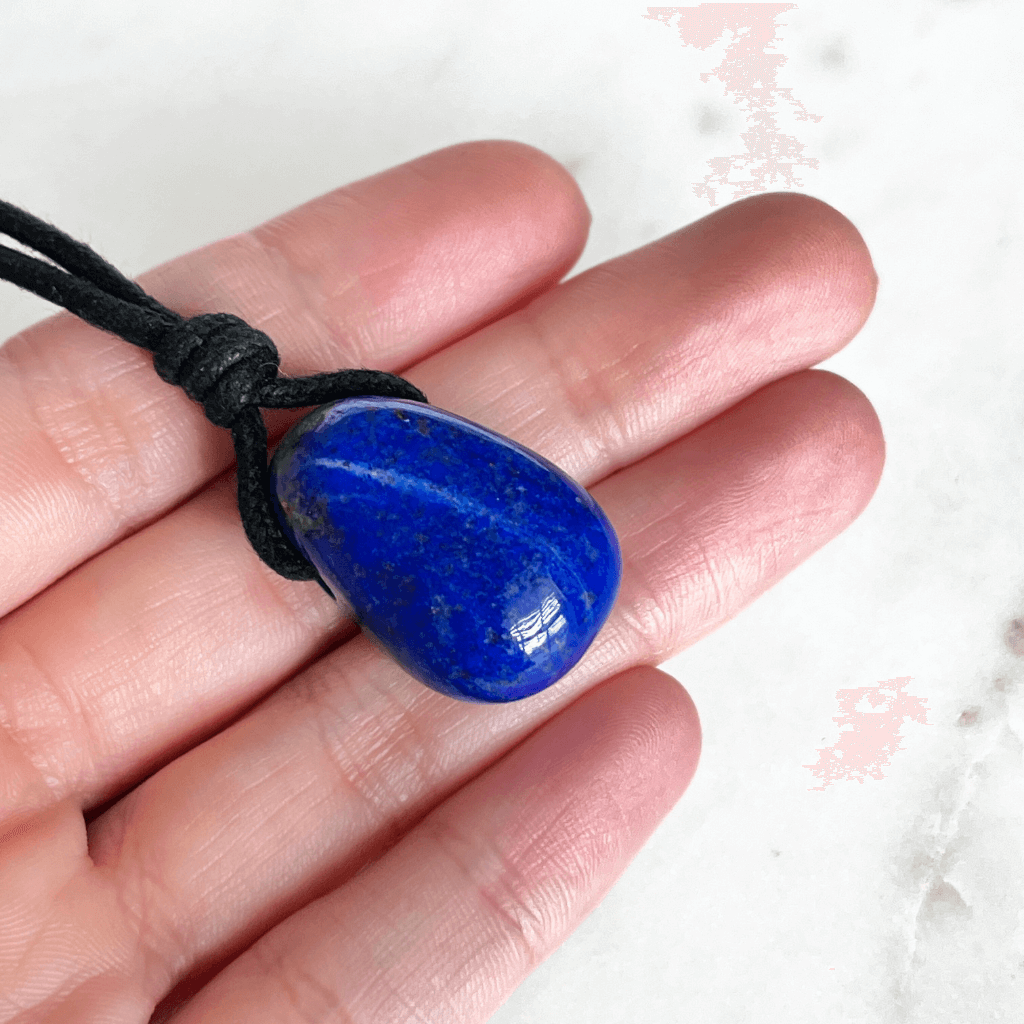 Blue Lapis Lazuli OOAK Gemstone Pendant - Celestial Harmony by Luck Strings.