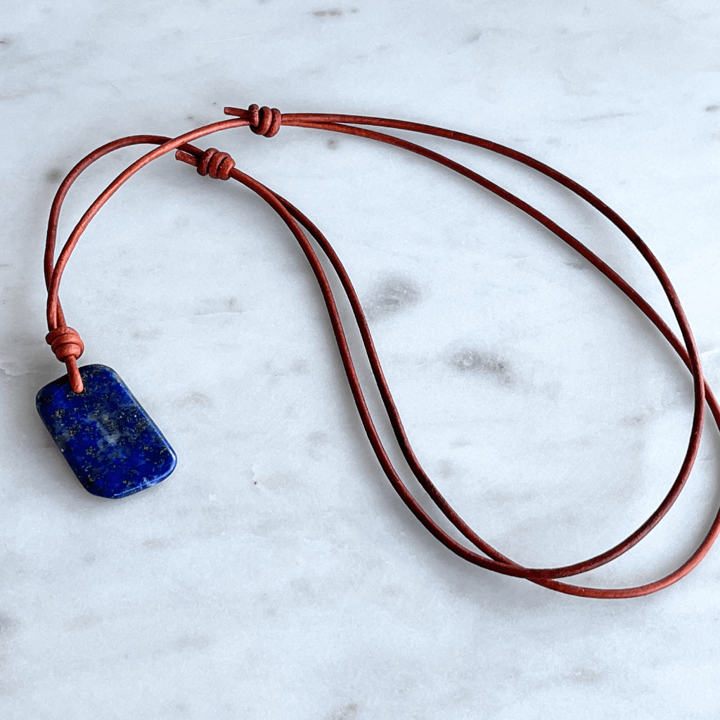Lapis Lazuli OOAK Gemstone Pendant - Spiritual Insight by Luck Strings.