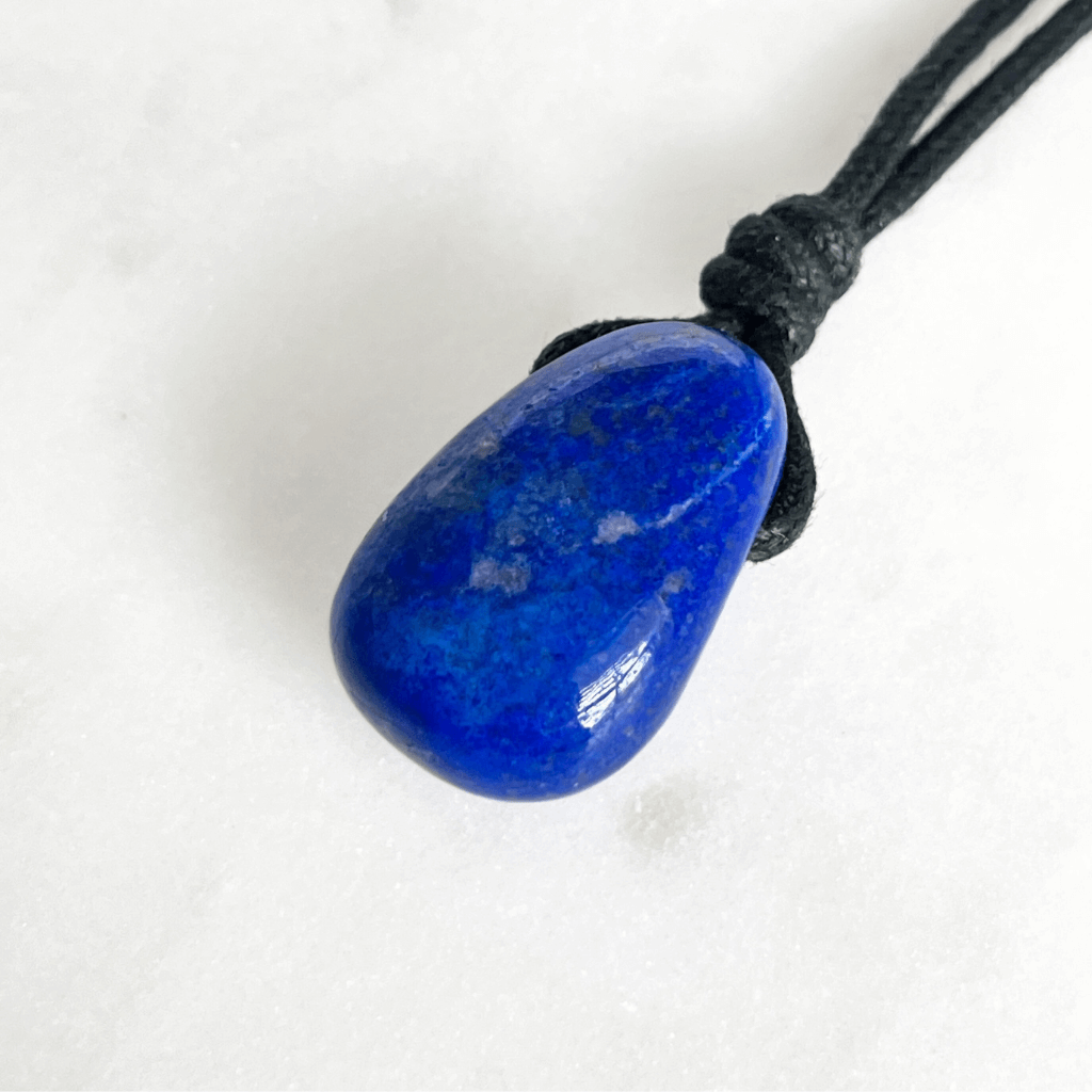 Blue Lapis Lazuli OOAK Gemstone Pendant - Celestial Harmony by Luck Strings.