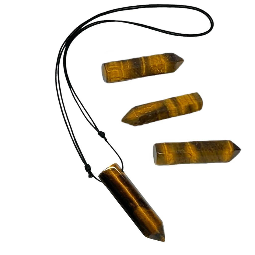 TIGER EYE POINT NECKLACE-Luck Strings