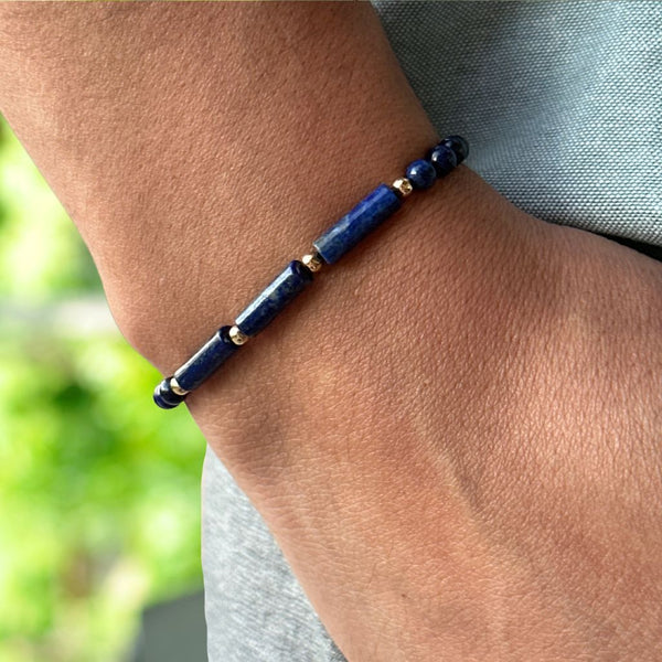 Stretch Bracelet | 8mm Beads (lapis) Small