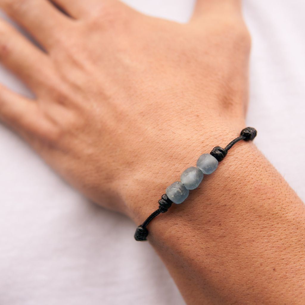 Light Blue African Glass Bracelet