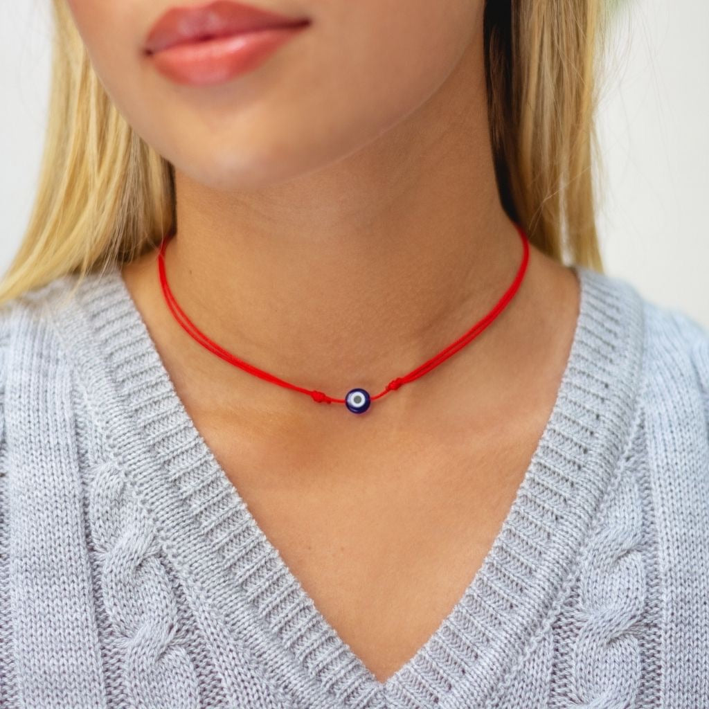 TURKISH EYE CHOKER NECKLACE-Luck Strings