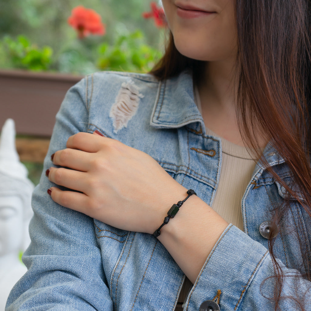 Red String Black Tourmaline Bracelet - Waterproof & Protective | Luck Strings Red