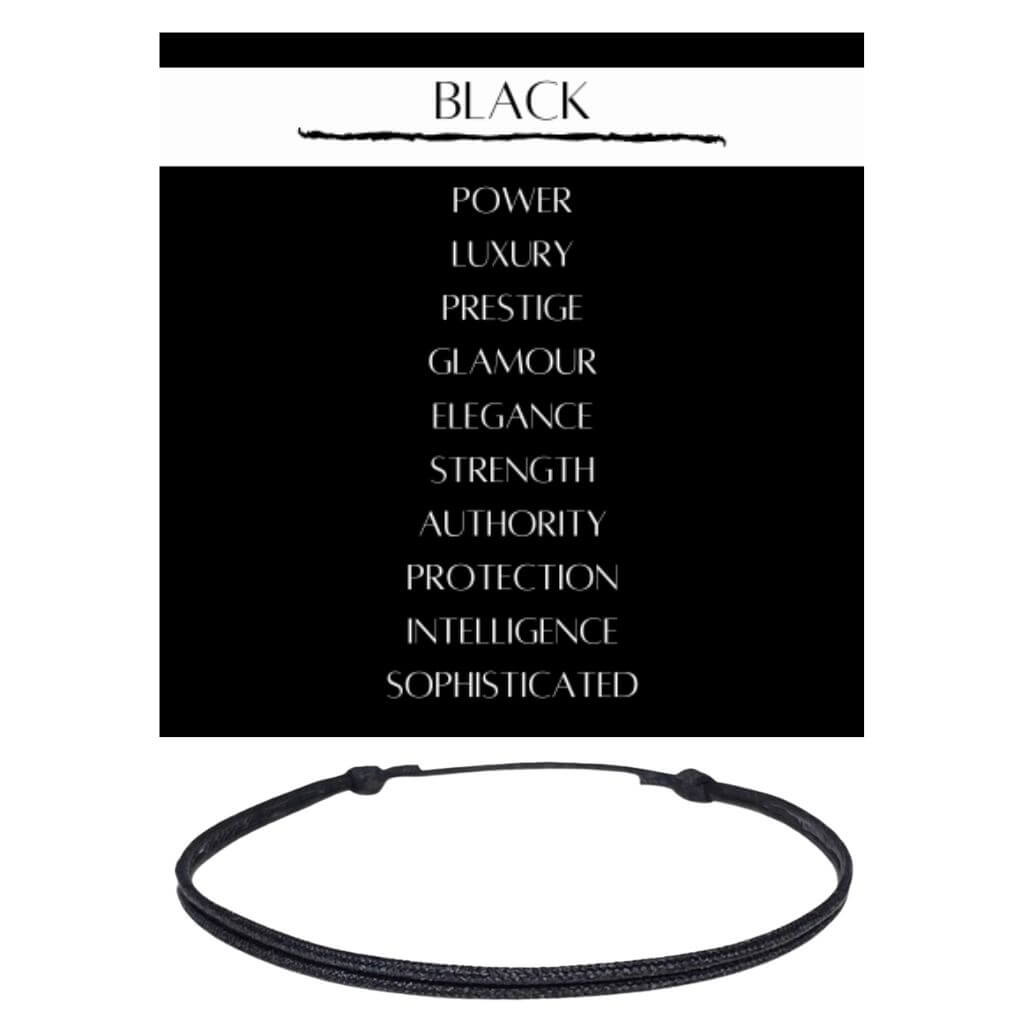 Black Adjustable Cord Bracelet