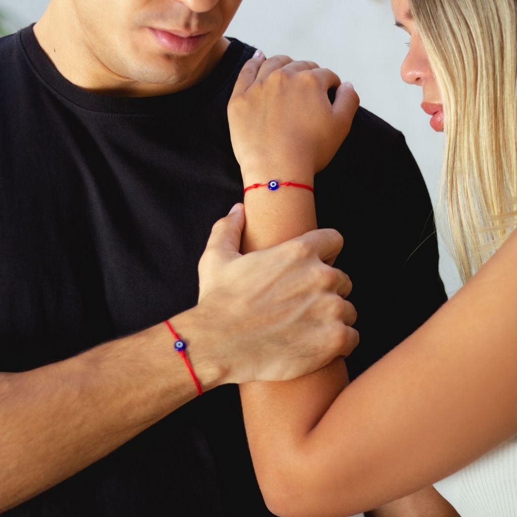 COUPLES EVIL EYE RED STRING BRACELETS-Luck Strings