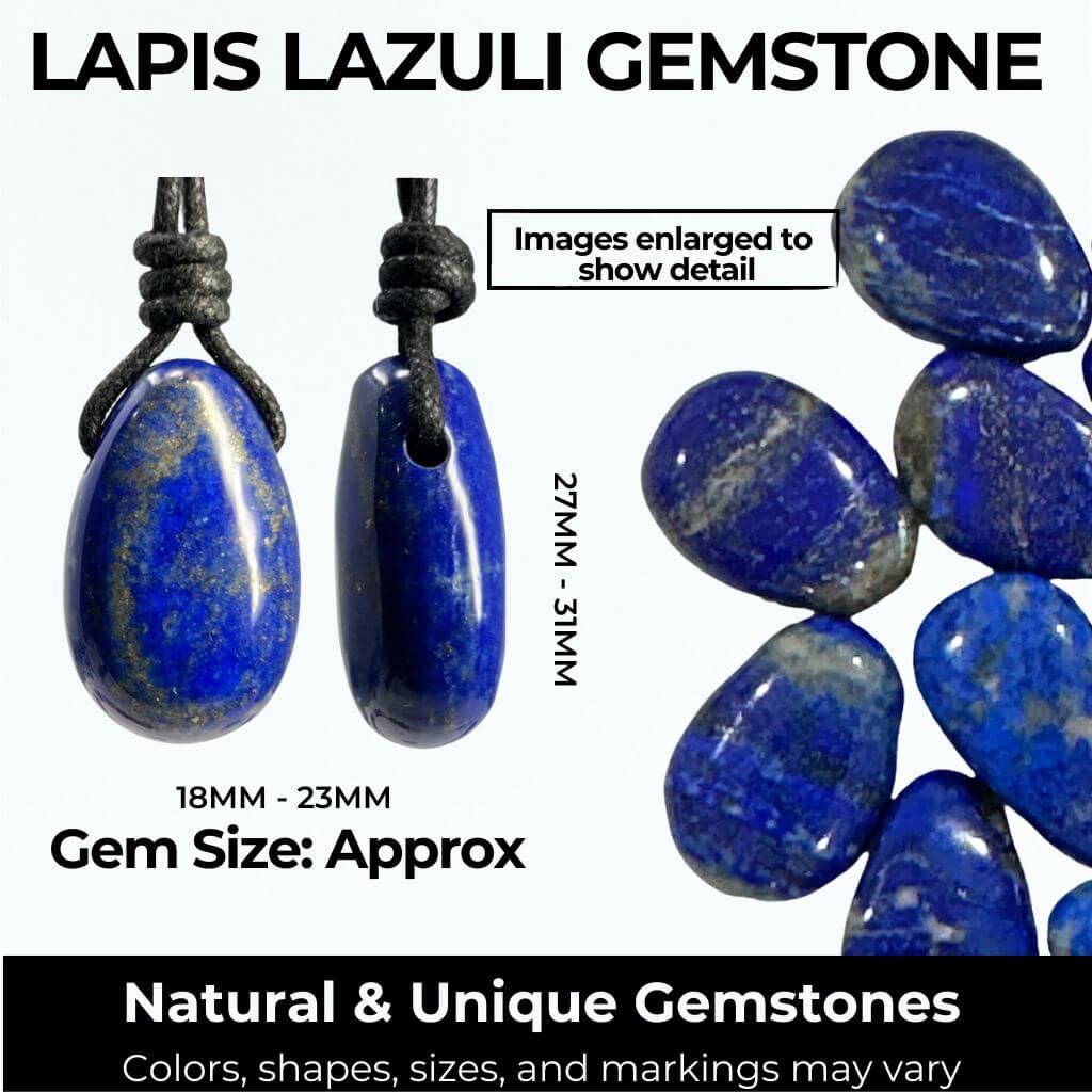 Luck Strings Lapis Lazuli Pendant - Celestial Clarity