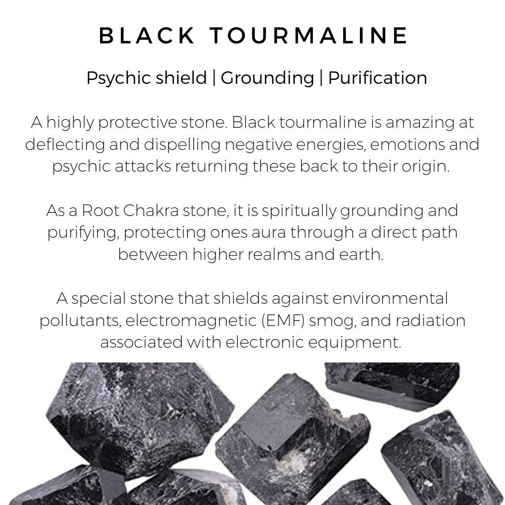 Buy Reiki Crystal Products Certified Tourmaline Natural Crystal Stone  Diamond Cut 8 mm Stone Bracelet Reiki Healing and Crystal Healing Stones  for Men & Women (Black) Online at desertcartINDIA