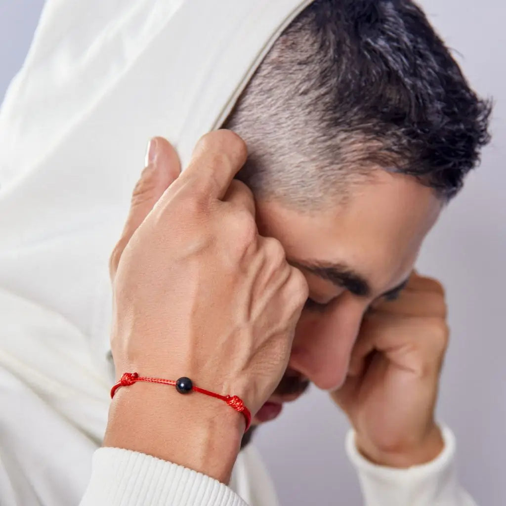 Luck Strings - Protection Black Tourmaline Red String Bracelet