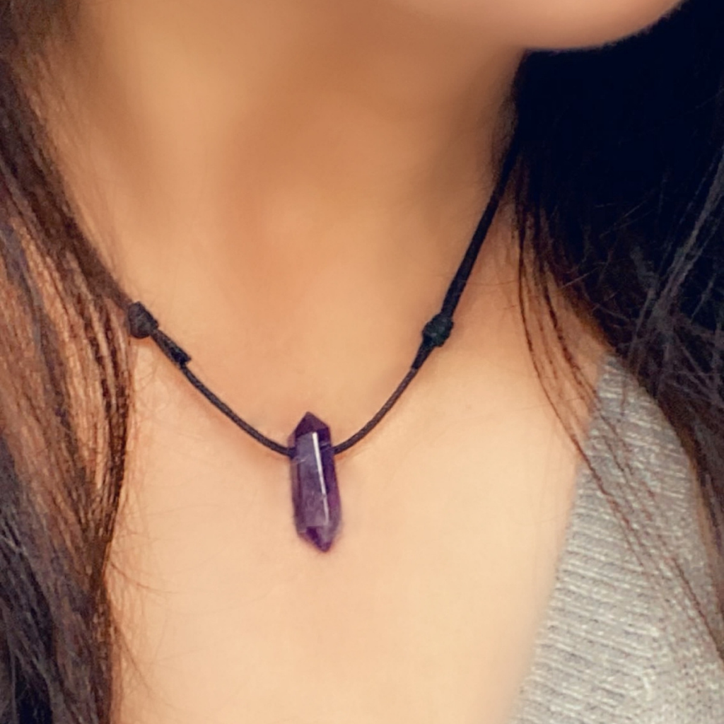 Amethyst necklace for best sale guys