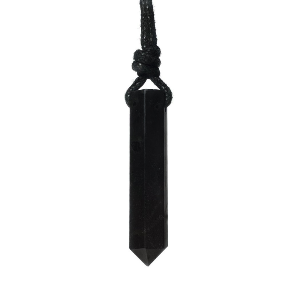 EMF BLACK TOURMALINE POINT NECKLACE-Luck Strings