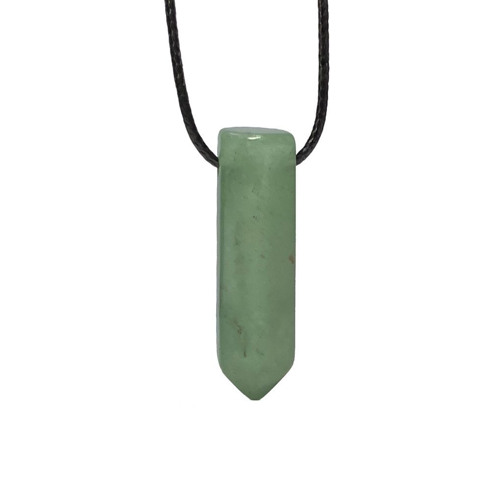 GREEN AVENTURINE POINT NECKLACE-Luck Strings