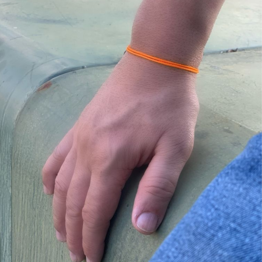 Bright Orange Bracelet - Adjustable & Durable | Luck Strings Purple