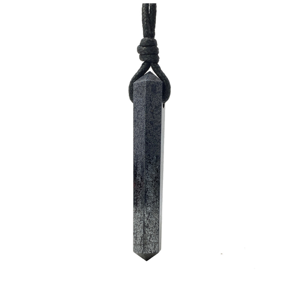 HEMATITE POINT PENDANT NECKLACE- Luck Strings