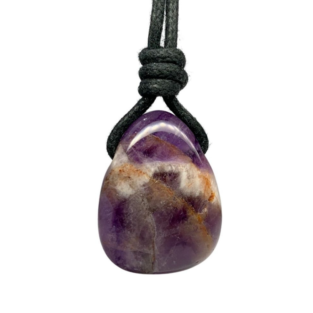 AMETHYST CHEVRON NECKLACE-Luck Strings