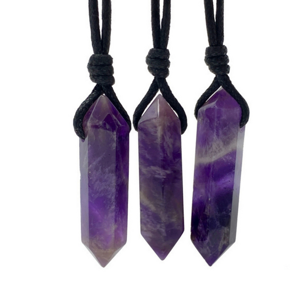 Amethyst Necklace Natural Amethyst Pendant Genuine Crystal Necklace fo –  E.I.O. LONDON