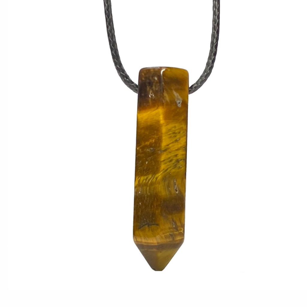 TIGER EYE POINT NECKLACE-Luck Strings