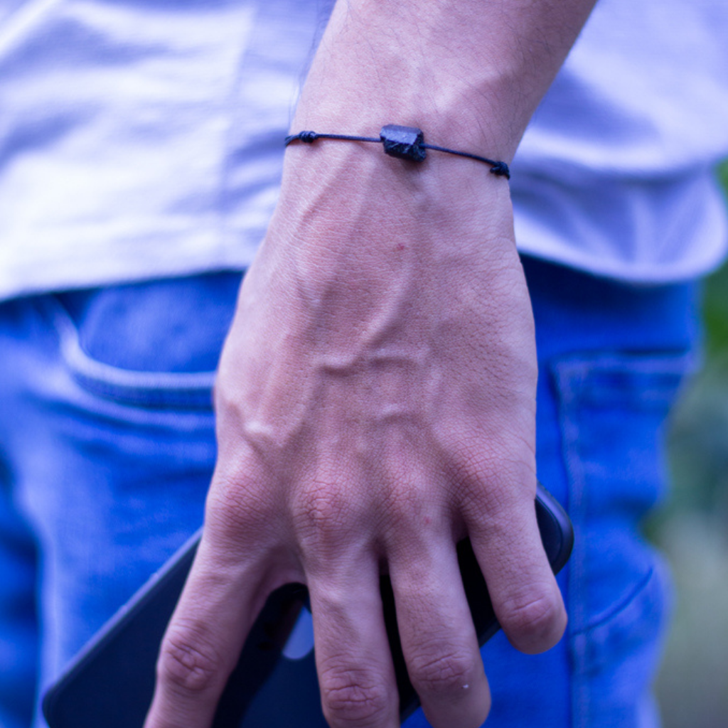 BLACK TOURMALINE PROTECTION BRACELET-Luck Strings