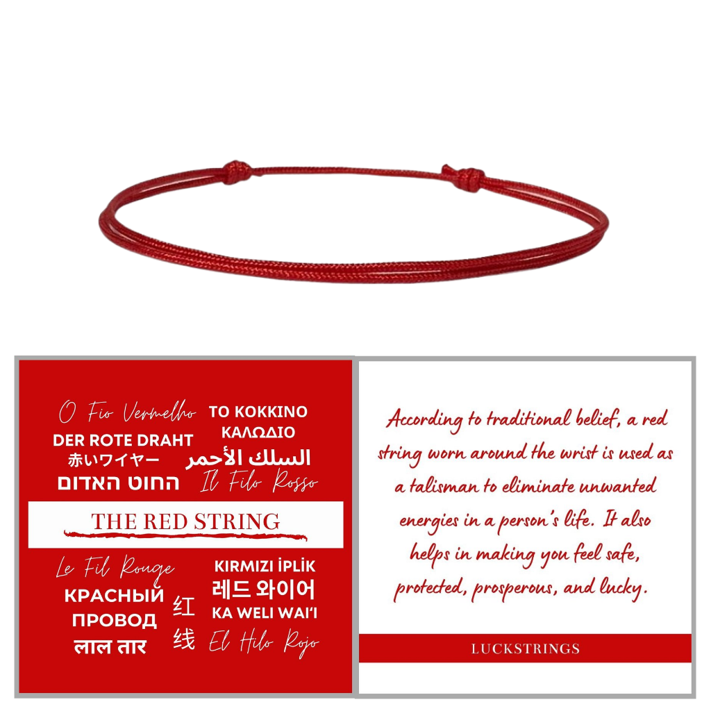 Red String Protection Bracelets for Couples - Love & Luck