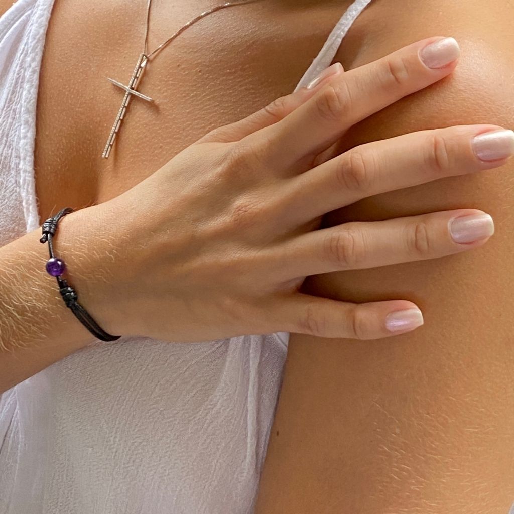 Amethyst Beaded Bracelet